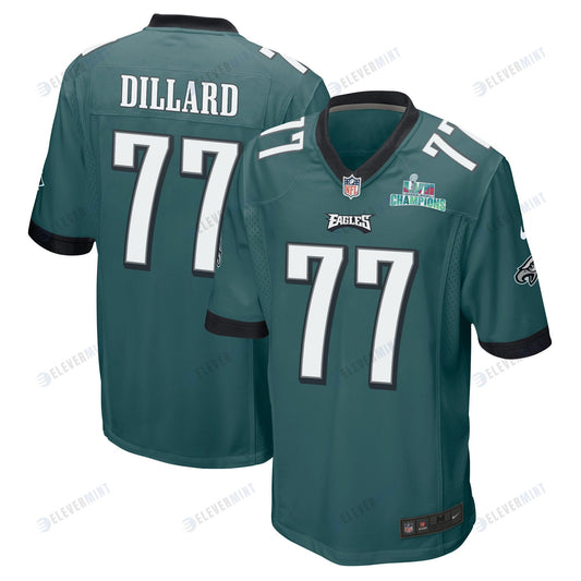 Andre Dillard 77 Philadelphia Eagles Super Bowl LVII Champions Men Game Jersey - Midnight Green