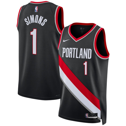 Anfernee Simons Portland Trail Blazers Nike Unisex Swingman Jersey - Association Edition - Black